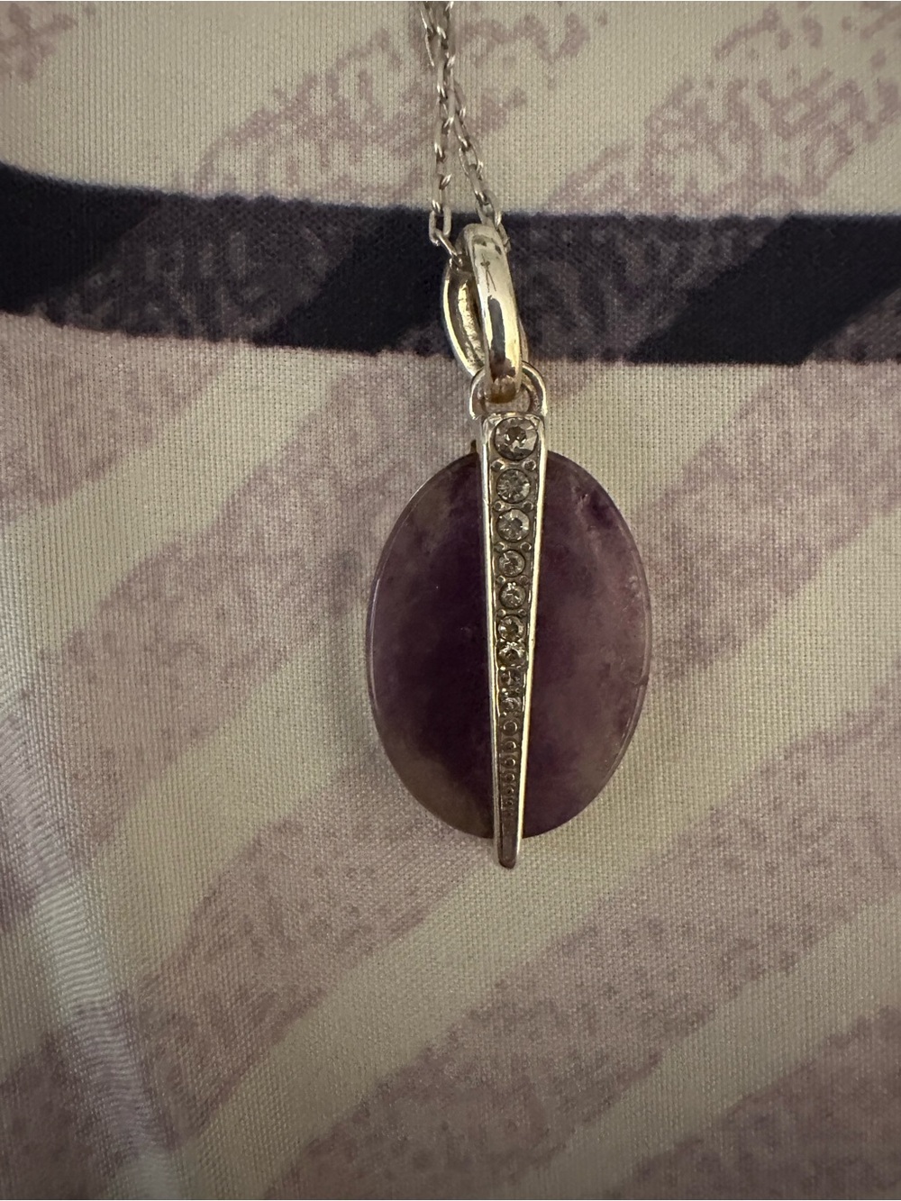 Brighton Amethyst Oval Pendant Necklace